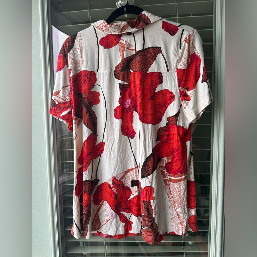 Soma Floral Button Down Sleep Top - Picture 2 of 4